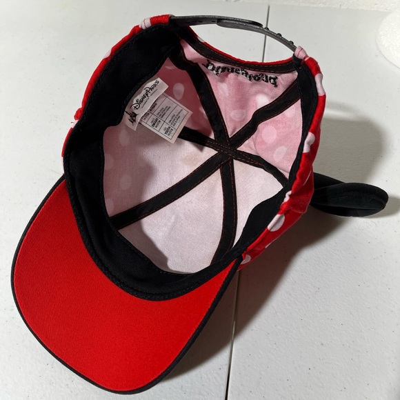 Disney Parks Disneyland Minnie Mouse Polka Dot Ears Bow Adjustable Hat Youth H2 - Picture 6 of 13